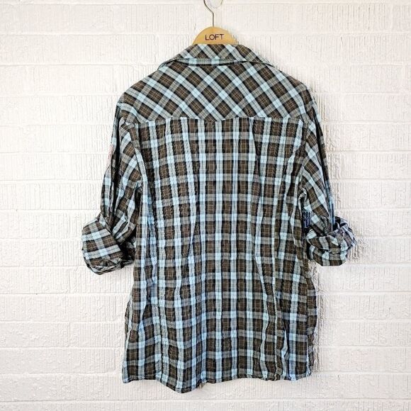 J.A.C.H.S western style plaid button down extra large - Picture 3 of 13